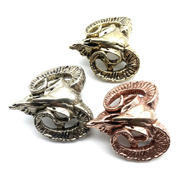 Copper Ram Head Belt Buckle,Exclusive Buckle Hand Crafted