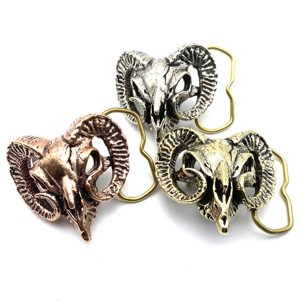 Copper Ram Head Belt Buckle,Exclusive Buckle Hand Crafted