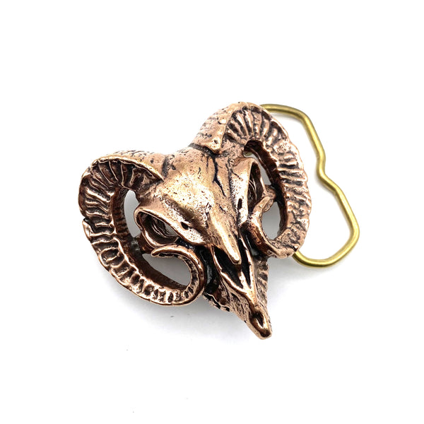 Copper Ram Head Belt Buckle,Exclusive Buckle Hand Crafted