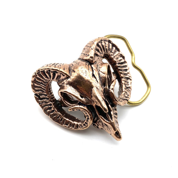 Copper Ram Head Belt Buckle,Exclusive Buckle Hand Crafted