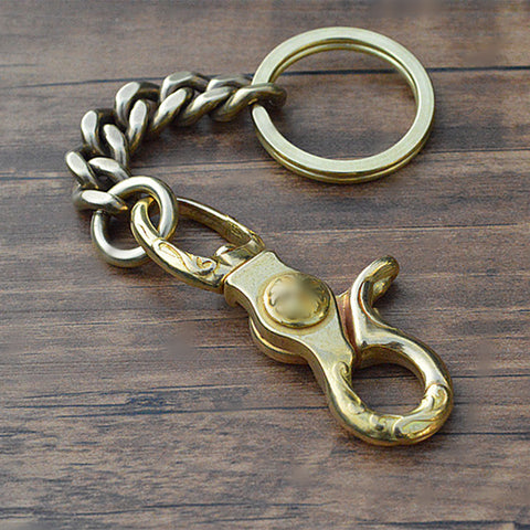 Metal Field Shop Mouse Design Premuim Cute Keyring 18K Gold Plated Keychain Rings Luxury Ring Stainless / 10pcs