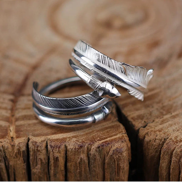 925 Sterling Silver Ring Size 10-16 Men Women Adjustable Band Ring