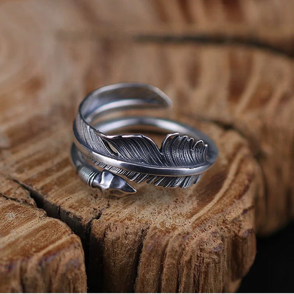 925 Sterling Silver Ring Size 10-16 Men Women Adjustable Band Ring