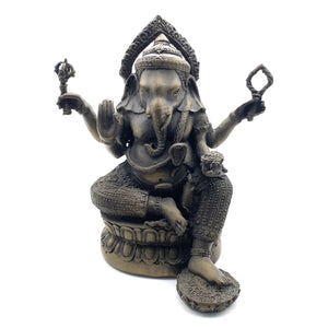 Bronze Ganesha Buddhism Sculpture Handmade Brass Vinayaka Figurine,House&Restaurant Decorative Ornament,Artistic Sculpture