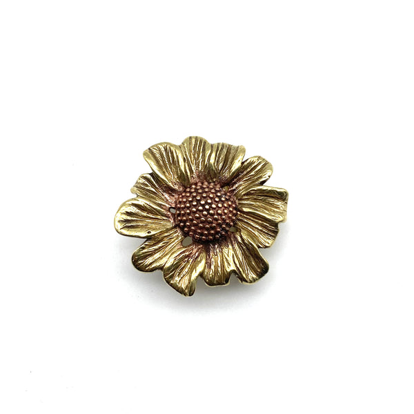 Hand Crafted Sunflower Buckle 29mm Women Unique Leather Belt Buckle