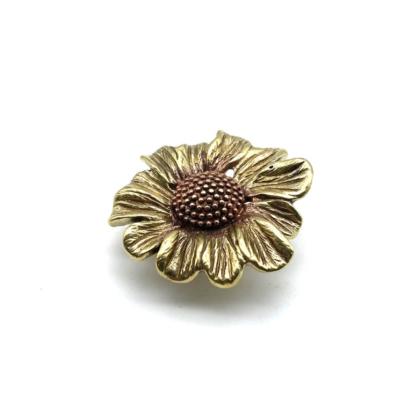 Hand Crafted Sunflower Buckle 29mm Women Unique Leather Belt Buckle