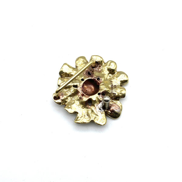 Hand Crafted Sunflower Buckle 29mm Women Unique Leather Belt Buckle
