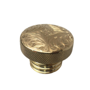 Hand Engraved Tang Cao Motorcycle Brass Gas Cap Fuel Tank Caps Cover Mount