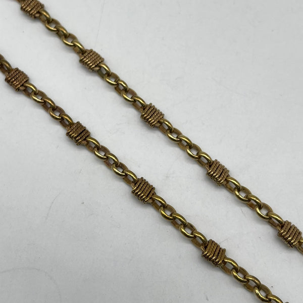 Textured Brass Link Chain for Bracelet Necklace Craft