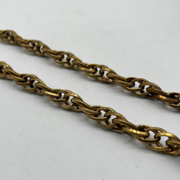 Vintage Brass Braided Twist Chain - Custom Length DIY Jewelry Supply