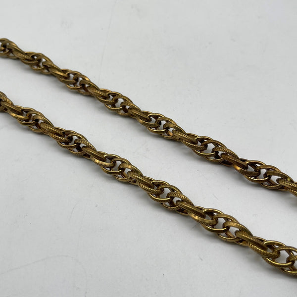 Vintage Brass Braided Twist Chain - Custom Length DIY Jewelry Supply