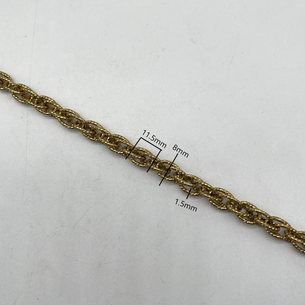 Textured Brass Twist Chain - Jewelry Supply for Makers