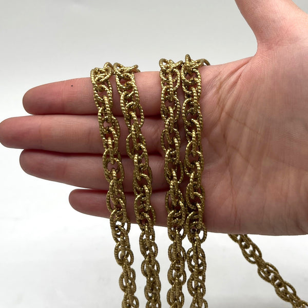Textured Brass Twist Chain - Jewelry Supply for Makers