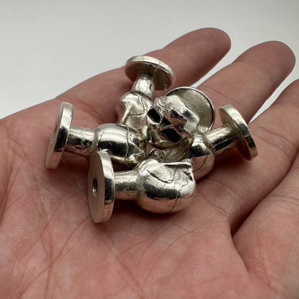 925 Sterling Silver Buttons Screw Back Fastener Denim Button