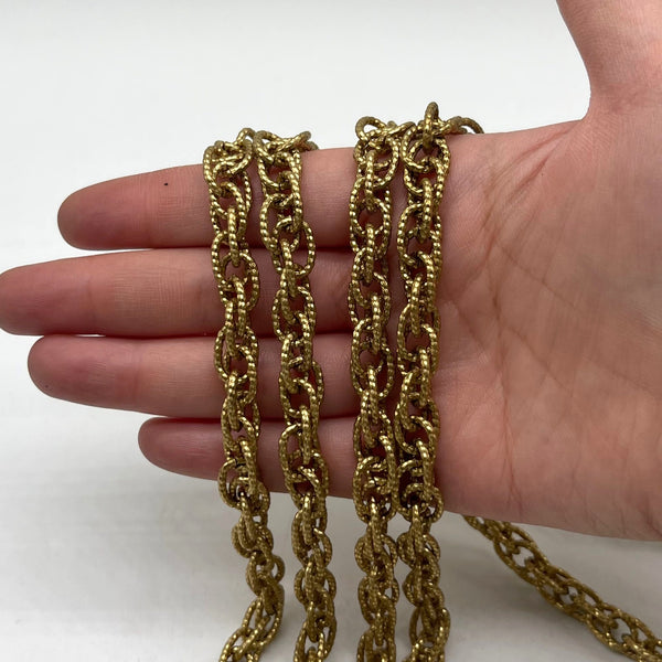 Textured Brass Twist Chain - Jewelry Supply for Makers