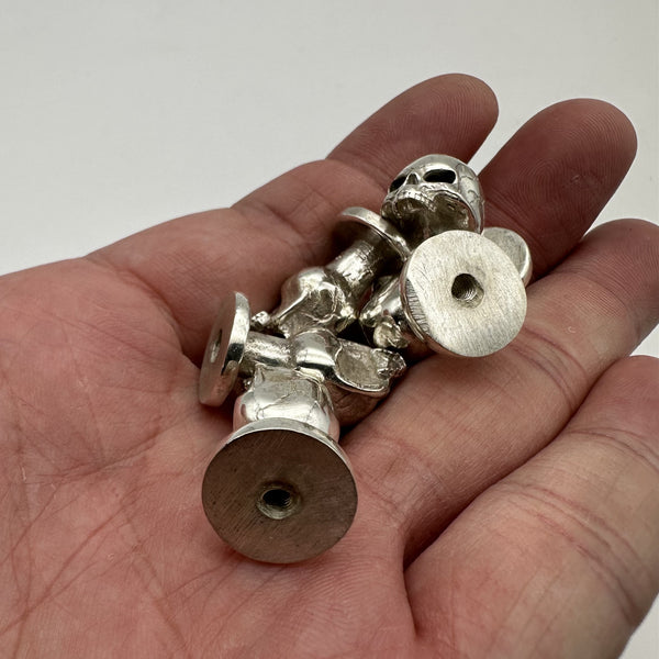 925 Sterling Silver Buttons Screw Back Fastener Denim Button