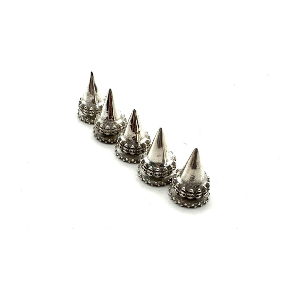 925 Sterling Silver Spike Studs Screw Back Leather Decoration Rivets 