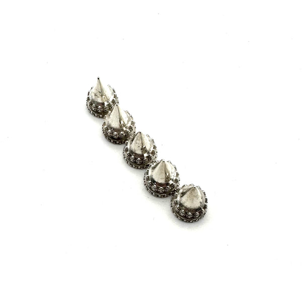 925 Sterling Silver Spike Studs Screw Back Leather Decoration Rivets 