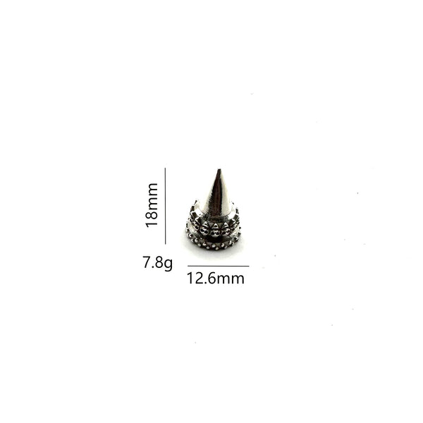 925 Sterling Silver Spike Studs Screw Back Leather Decoration Rivets 