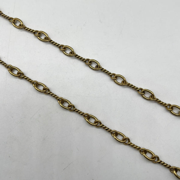 Customizable Brass Twist Link Chain - Vintage Jewelry Supply for Necklace