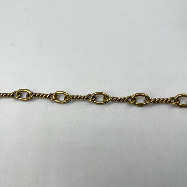 Customizable Brass Twist Link Chain - Vintage Jewelry Supply for Necklace