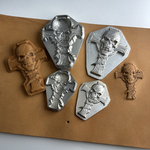 Custom Cross Skull Leather Shaping Mold | Veg Tanned Leather Forming Tool | Leather Bag Pattern Mold | Precision Fit for Veg Tan DIY Project
