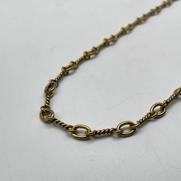 Customizable Brass Twist Link Chain - Vintage Jewelry Supply for Necklace