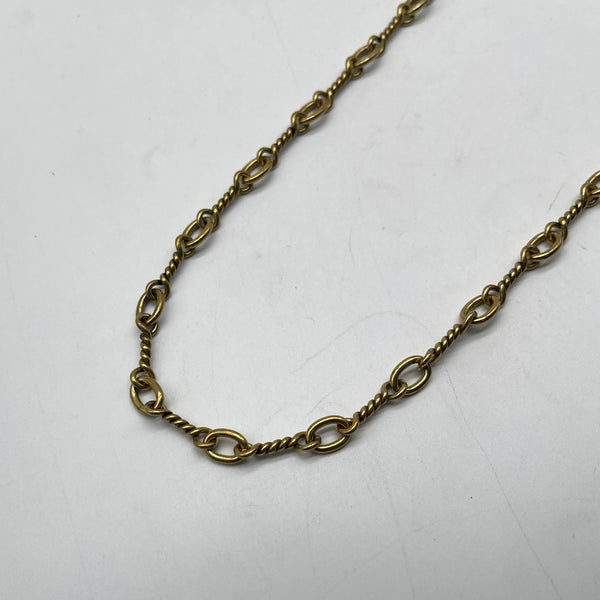 Customizable Brass Twist Link Chain - Vintage Jewelry Supply for Necklace