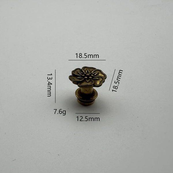 Denim Decorative Button Brass Jeans Flower Button Leather Jacket Decoration&Replacement Buttons