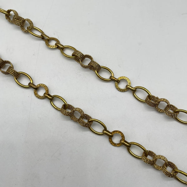 Ornate Vintage Brass Chain with Braided Links - Custom Length Jewelry Supply