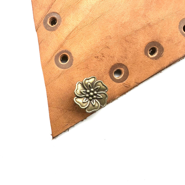 Denim Decorative Button Brass Jeans Flower Button Leather Jacket Decoration&Replacement Buttons