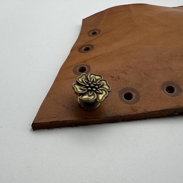 Denim Decorative Button Brass Jeans Flower Button Leather Jacket Decoration&Replacement Buttons
