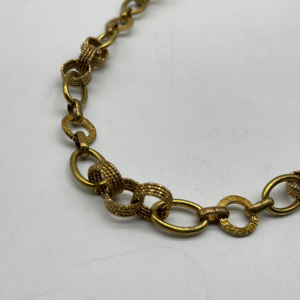 Ornate Vintage Brass Chain with Braided Links - Custom Length Jewelry Supply
