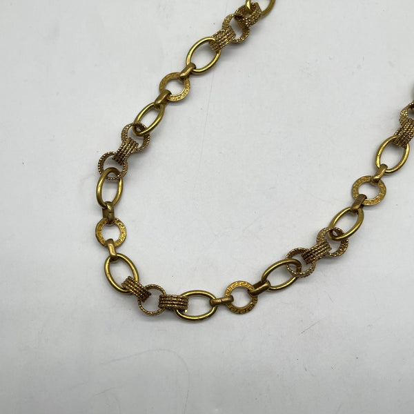 Ornate Vintage Brass Chain with Braided Links - Custom Length Jewelry Supply