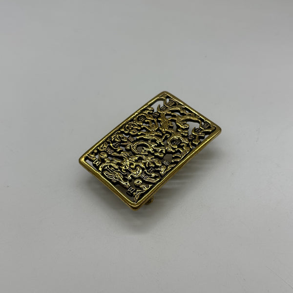 Hollow Unique Leather Belt Buckle Copper Casted
