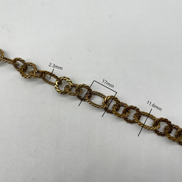 Retro Brass Rope Twist Link Chain - DIY Jewelry Craft Chain Findings