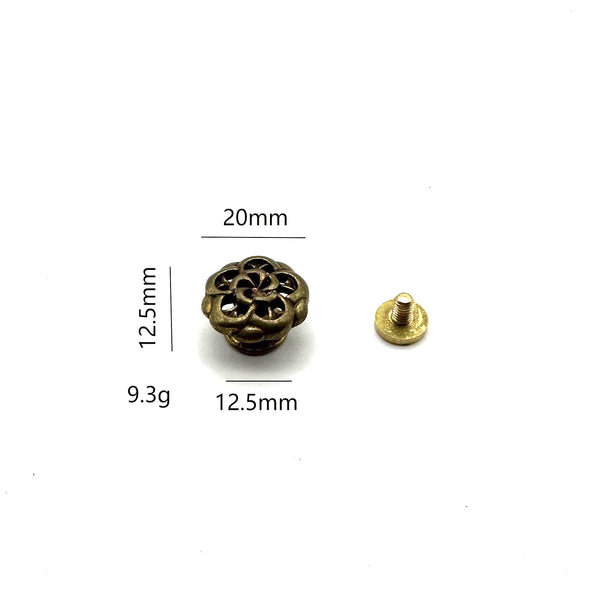 Vintage Bronze Flower Button For Denim Jeans,Hats Decoration Buttons