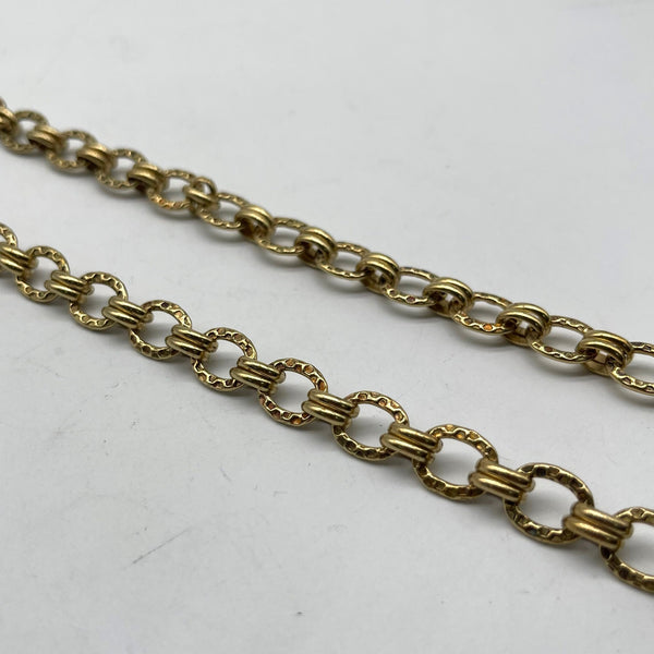 Textured Brass Chain - Customizable Multi-Use Jewelry Making Chain