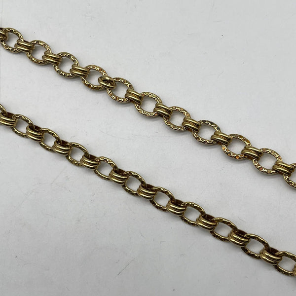 Textured Brass Chain - Customizable Multi-Use Jewelry Making Chain