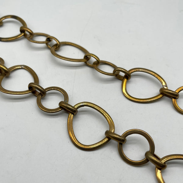 Vintage Brass Mixed Ring Chain