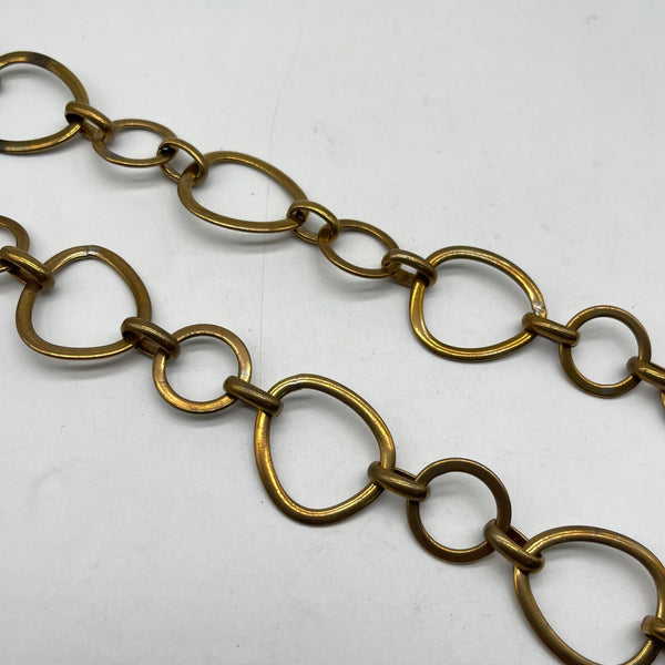 Vintage Brass Mixed Ring Chain