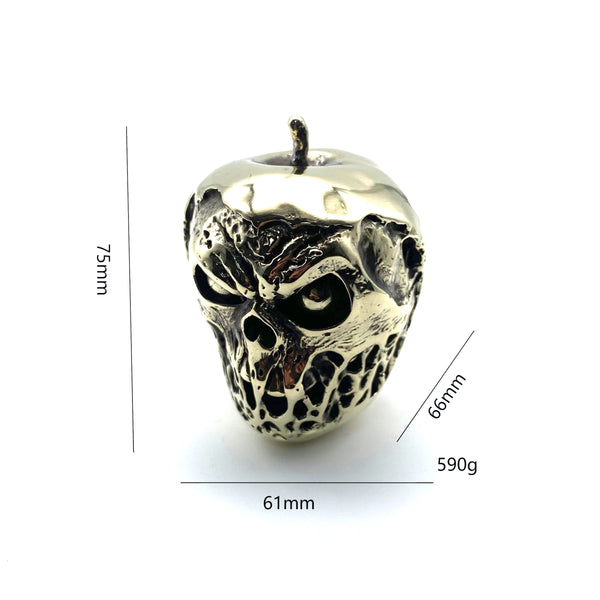 Halloween Gifts Copper Skull Apple Handmade,House&Office Ornaments,Children Gifts