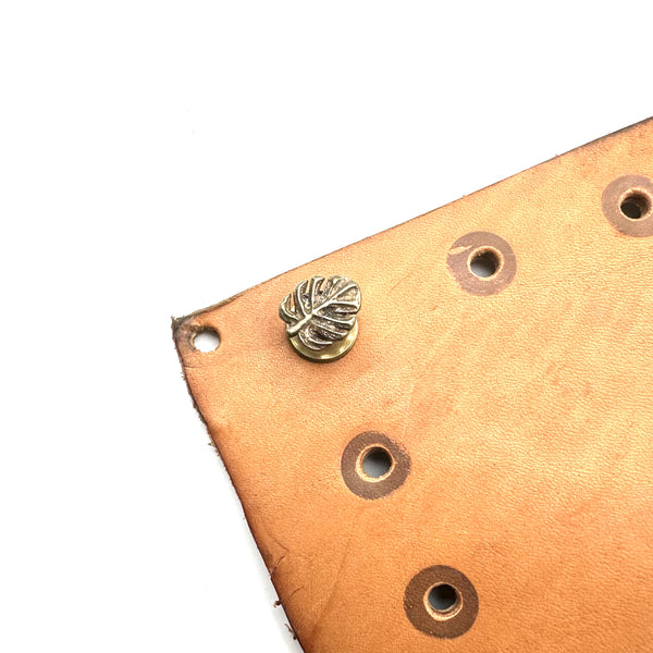 Denim Decorative Button Brass Jeans Leaf Button Leather Jacket Decoration&Replacement Buttons