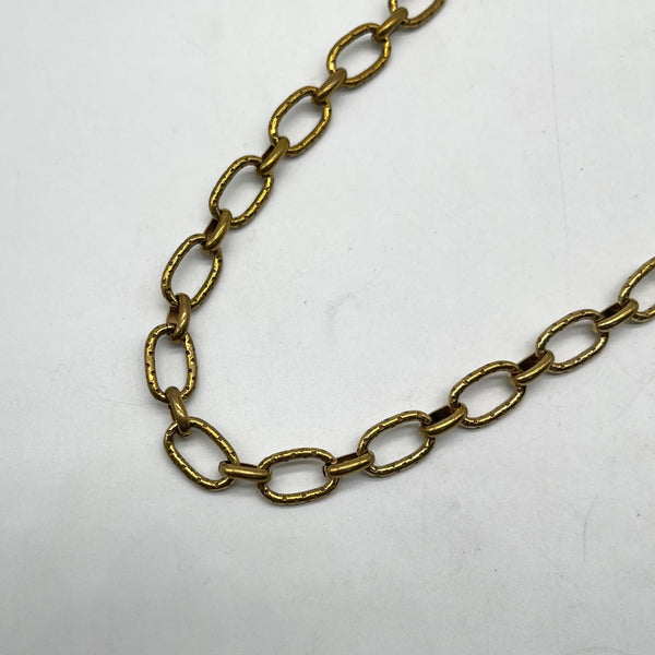 Textured Brass Oval Link Chain (15.9mm)