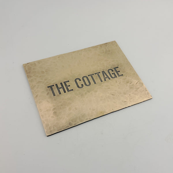 Handmade light hammer custom brass door plates, distinguished villa decoration plates