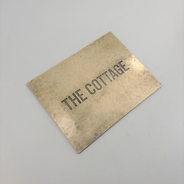 Handmade light hammer custom brass door plates, distinguished villa decoration plates