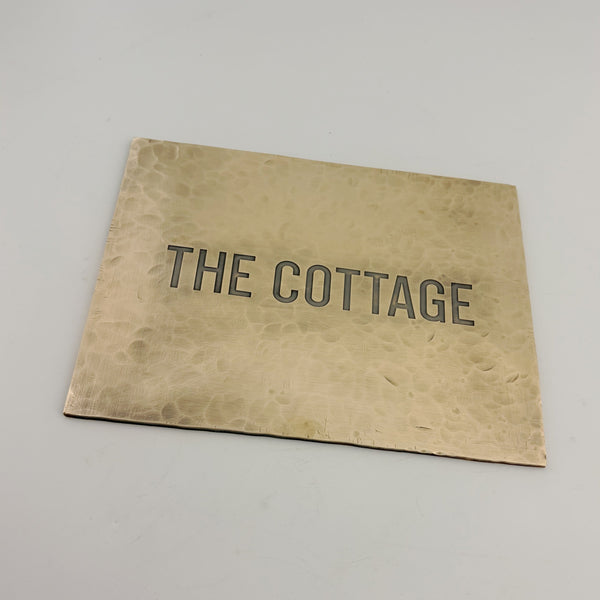 Handmade light hammer custom brass door plates, distinguished villa decoration plates