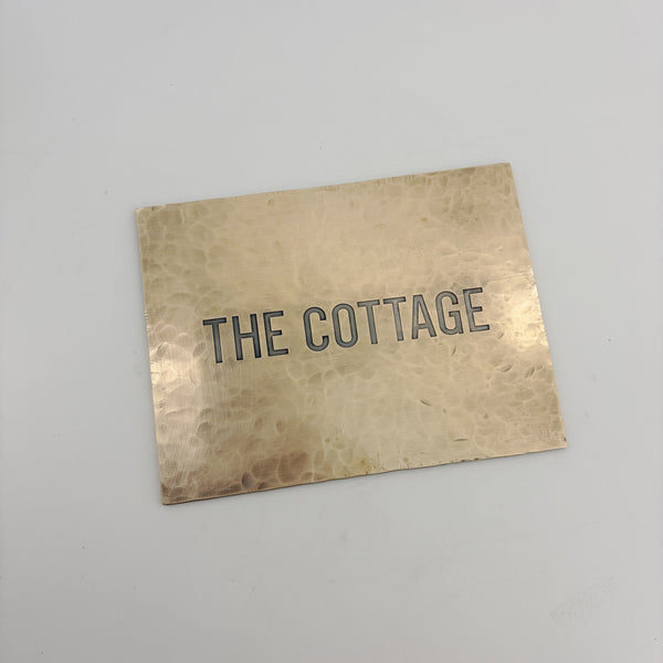 Handmade light hammer custom brass door plates, distinguished villa decoration plates