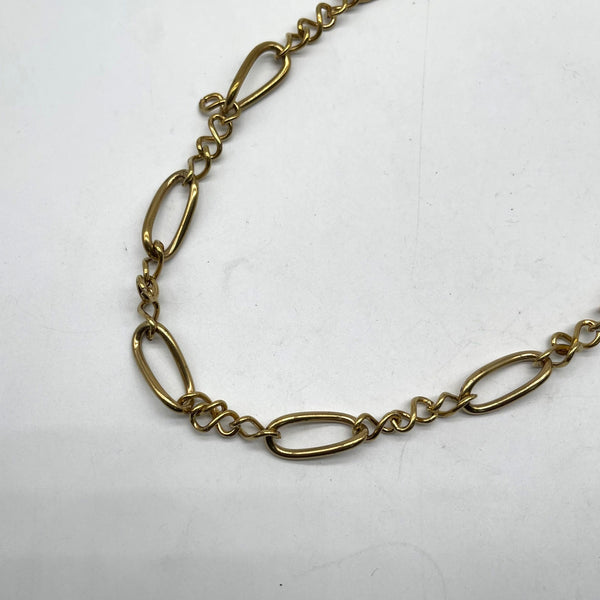 Mixed Link Brass Chain - Teardrop & Oval Design, 24.7mm Heavy Duty Craft Chain