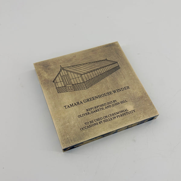 Custom Hand Hammered Brass Nameplate,Cafe Bar Hostel Signs, Solid floor slab tiles